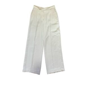 Aritzia Wilfred High-Rise Wide Leg Trousers | White / Cream | Size 8